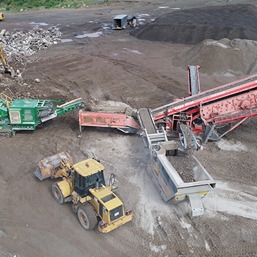 Récupération d’asphalte/brique/béton